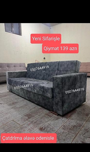 kreslo tek: Divan, Qonaq otağı üçün, Parça, Bazalı, Açılan — 3