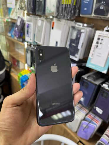 Apple iPhone: IPhone X, Новый, 64 ГБ, Черный, Защитное стекло, Кабель, 100 %