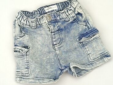 sinsay czarne jeansy z wysokim stanem: Shorts, SinSay, 6-9 months, condition - Very good