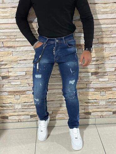 Farmerke: Muške uske farmerke – crne/ugljen s efektom ispranog denima i — 5