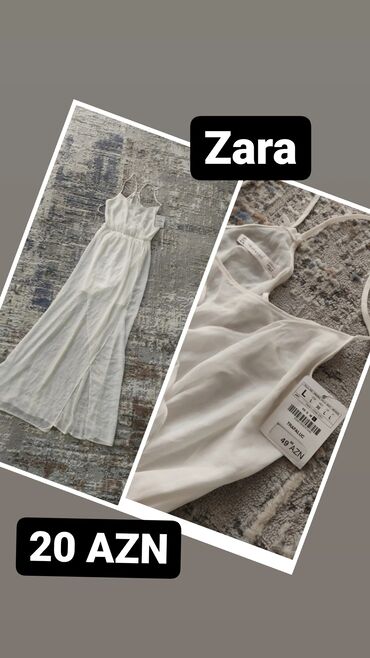 yeni il donları: Zara sarafan ağ rəngli Yeni etiketi ile