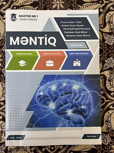 Testlər: Məhsul: “Məntiq – Test Bankı” (MASTER NR 1 Tədris Mərkəzi), yeni nəşr — 1