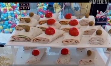 Konditorski proizvodi, slatkiši: Slana torta u obliku torte, kreirana od različitih vrsta suvomesnatih na lalafo.rs — 10 Konditorski proizvodi, slatkiši: Slana torta u obliku torte, kreirana od različitih vrsta suvomesnatih — 10