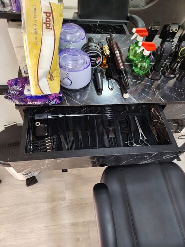 Salon, tibbi mebel dəsti: Peşəkar bərbər-layihəsi üçün tam avadanlıq dəsti - Bərbər iş stolu və — 7