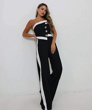 leopard pantalone: Kombinezon top,asimetričan gornji deo bez bretela sa ukrasnim — 1