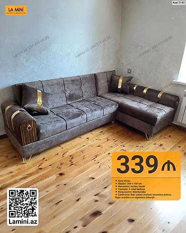 Диваны: La Mini – Künc Divan (Kod: 2192) - Ölçülər: 260 × 160 sm - Mexanizm — 1