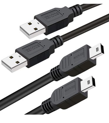 Кабели подключения: Кабель USB A — Mini USB (Type Mini-B) - Разъёмы: USB 2.0 Type-A
