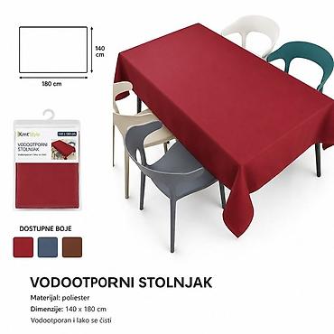 KMT Jednobojni vodootporni stolnjak sa čipkastim rubom 3210100 Opis