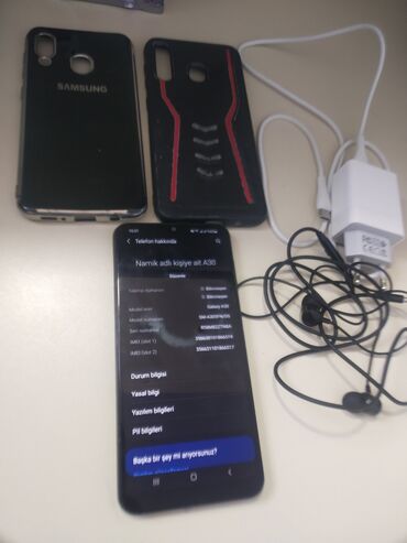 телефон флай ts91: Samsung A30, 32 ГБ, цвет - Голубой, Сенсорный, Отпечаток пальца, Две SIM карты