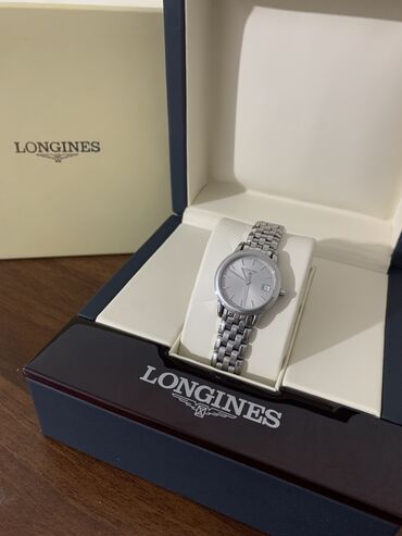 Классические: Классические часы, Longines, Серебро, Швейцария, Водонепроницаемые, Унисекс, Б/у