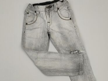 spodnie biale jeansy: Spodnie jeansowe, Zara Kids, 4-5 lat, 110, stan - Dobry