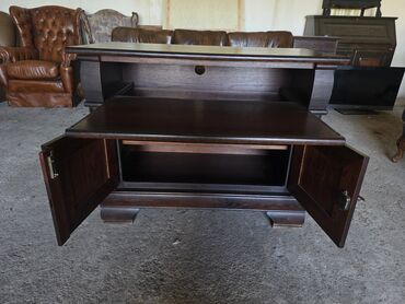 Komode: TV komoda od punog drveta, tamno bajcovana - Klasničan dizajn sa — 12