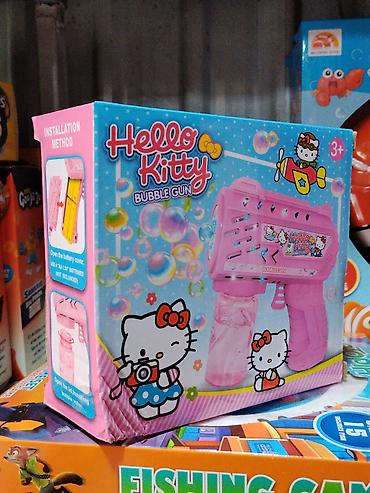 Пузырчатый пистолет Hello Kitty - Яркий розовый пистолет для пускания at lalafo.kg Пузырчатый пистолет Hello Kitty - Яркий розовый пистолет для пускания