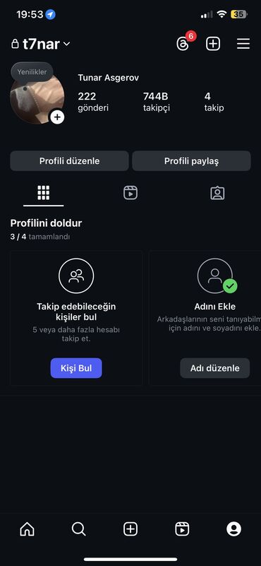 bmw 7 серия 735i mt: İnstagram Hesabı Satılır 700k