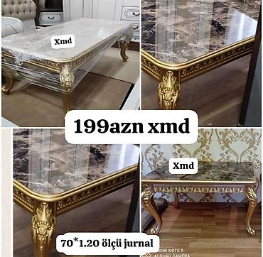 Masa və oturacaq dəstləri: Masa və 6 stul dəsti – Xmd • Komplekt: 1 yemək masası + 6 ədəd stul — 39