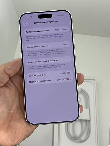 оригинальные аирподсы 1: IPhone 17 Pro Max, Новый, 256 ГБ, Серебристый, Коробка, 100 % — 6