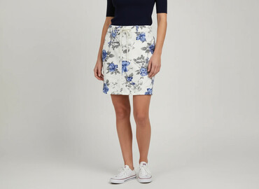 spódnice pepitka rozkloszowane: Women`s skirt, size S