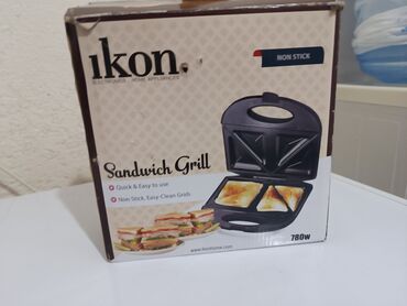 кованый нож: Сэндвичница Ikon Sandwich Grill - Мощность: 780 Вт - Антипригарные
