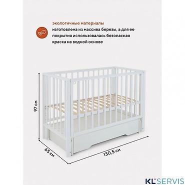 детский матасыкыл: Детская кроватка с маятником и ящиком - Классическая прямая кроватка — 4