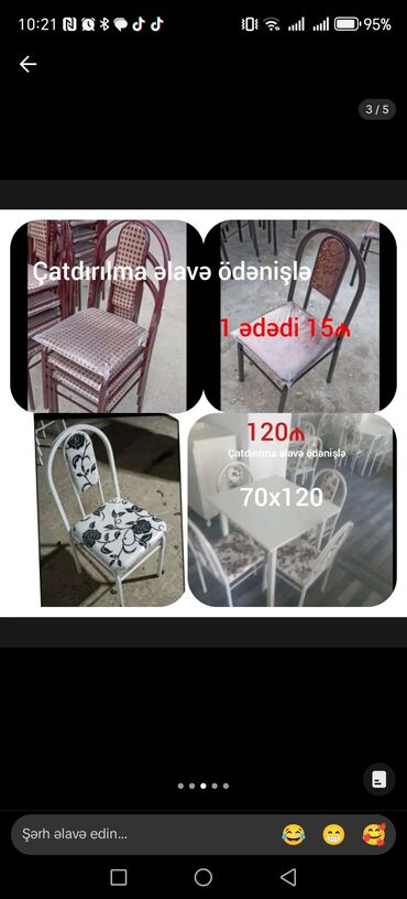 Stullar: Mətbəx üçün, Yeni, Qatlanmayan, rəng - Ağ Stul -da lalafo.az — 5 Stullar: Mətbəx üçün, Yeni, Qatlanmayan, rəng - Ağ Stul — 5