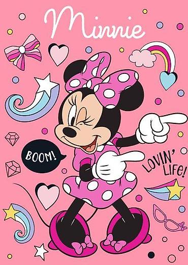 posteljina srca: Baloo Ćebe 100x140cm Minnie Mouse Model 1 - Dimenzije: 100 x 140 cm — 1