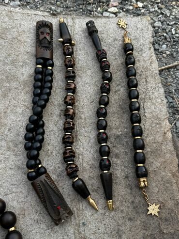 Təsbehlər: Əl işı təsbeh və aksessuarlar dəsti Məhsul təsviri: - Tünd rəngli — 12