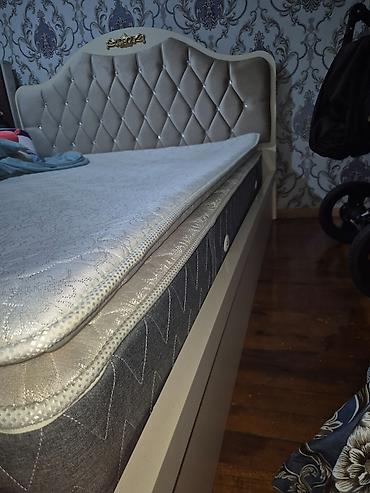 matras taxt ucun: İşlənmiş, İkinəfərlik çarpayı, Bazalı, Matras ilə, Siyirməsiz, Azərbaycan — 3