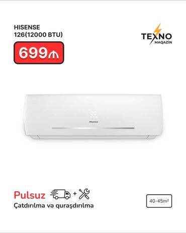 samsun a73: Kondisioner Hisense, Yeni, 40-45 kv. m, Split sistem, Kredit yoxdur, Pulsuz quraşdırılma