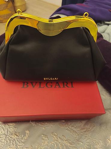 Çantalar: Lüks qadın çanta dəsti 1) BVLGARI əl çantası - Rəng: qara - Parlaq — 1