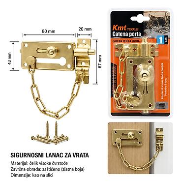 KMT Lanac zlatna 9368910 Sigurnosni lanac za vrata zlatne boje