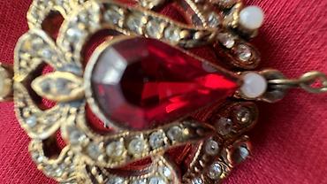 Броши: Брошки СССР РАРИТЕТВИНТАЖНЫЕ Викториянской эпохи,камень красный — 2