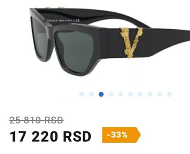 Naočare: Naočare za sunce, Versace, bоја - Crna — 10
