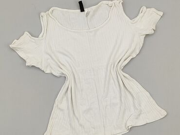 białe t shirty damskie z długim rękawem: T-shirt, H&M, S, stan - Dobry