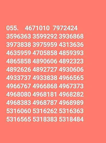 bakcel gizli zeng: Nömrə: ( 050 ) ( 8996633 ), Yeni — 6