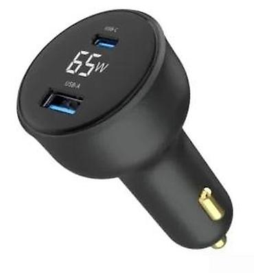 Žičani punjači za telefone: Gembird brzi auto punjač 65 W sa LCD ekranom - Snaga: do 65 W - Dva — 11