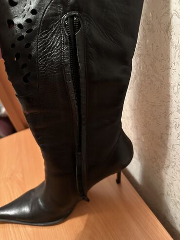 Çəkmələr: Çəkmə, Ölçü: 38, rəng - Qəhvəyi, İşlənmiş — 2