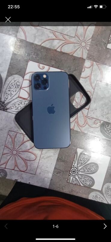 Apple iPhone: IPhone 12 Pro, 128 GB, Deep Purple, Simsiz şarj, Face ID, Sənədlərlə