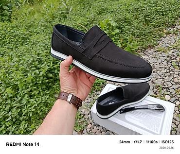 Ayaqqabılar: Kişi loaferləri – qara rəng, klassik-pəncəksiz dizayn - Material — 4