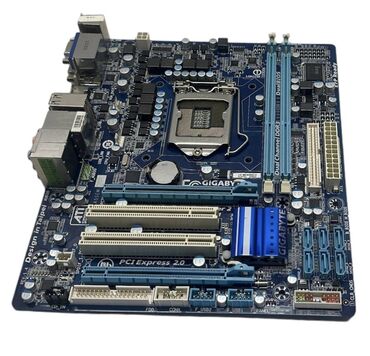 радиатор для оперативной памяти: Материнская плата, Б/у, Gigabyte, LGA1156, Для ПК