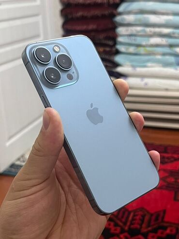 iphone 15 pro цена бишкек: IPhone 13 Pro, Колдонулган, 128 ГБ, Sierra Blue, Заряддоочу түзүлүш, Коргоочу айнек, Каптама, 85 %