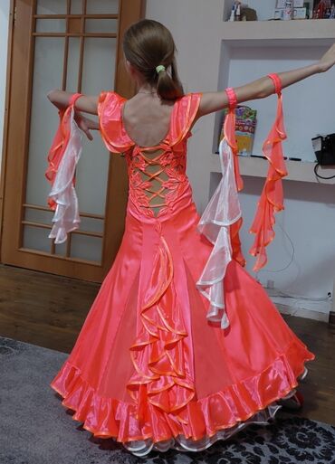 платье для бальных танцев стандарт: Детское платье, цвет - Розовый, Б/у
