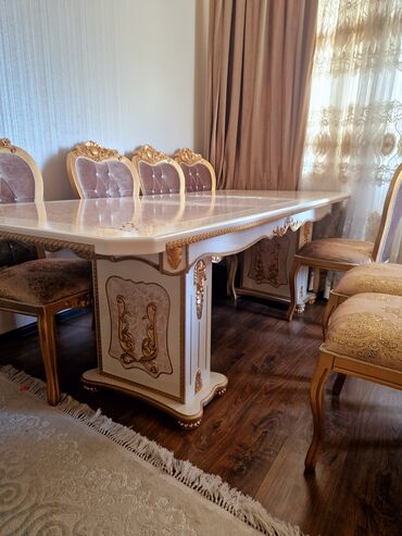 8 класстын китептери: Qonaq otağı üçün, İşlənmiş, Açılan, Dördbucaq masa, 8 stul lalafo.az -da 8 класстын китептери: Qonaq otağı üçün, İşlənmiş, Açılan, Dördbucaq masa, 8 stul