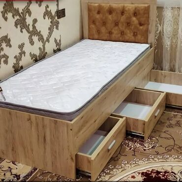 белая мебель в стиле прованс: Birnəfərlik, Bazasız, Pulsuz matras, Siyirməli, Azərbaycan, Mat laminat
