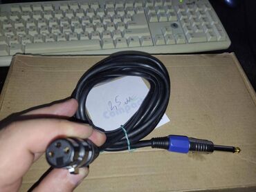 mp3 б у: Кабель для микрофона Female XLR to Male 1/4 (6.35mm) TS, 2,5 метра