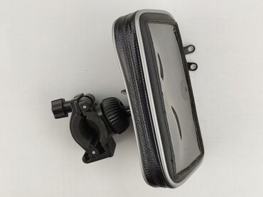 Wodoodporny uchwyt na telefon do roweru, wykonany z czarnego materiału
