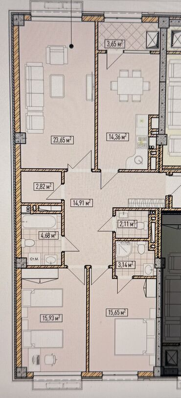 Продажа участков: 3 комнаты, 100 м², 3 этаж