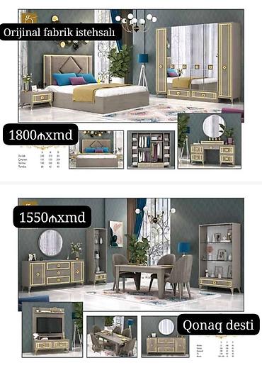 kamot qablari: Original fabrik istehsalı mebel dəstləri 1) Yataq otağı dəsti – 1400₼ — 2