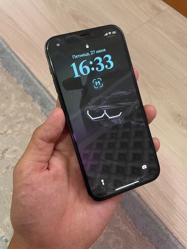iphone 12 про макс цена в бишкеке: IPhone 12, Колдонулган, 64 ГБ, Кара, Каптама, 77 %