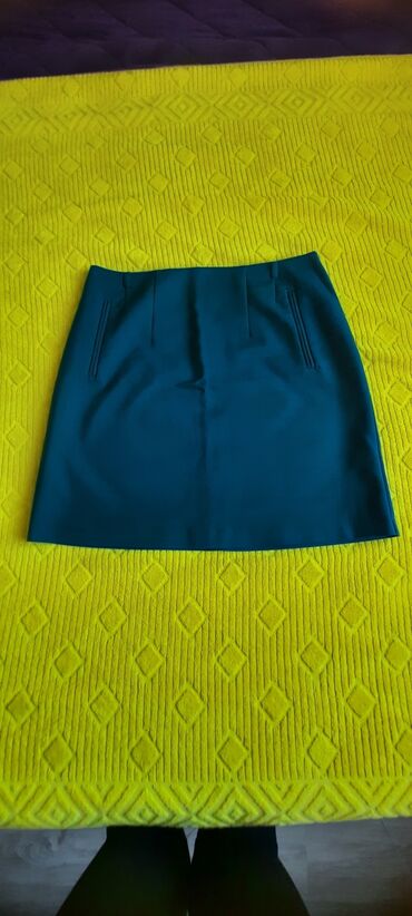 teksas mini suknja: L (EU 40), Mini, bоја - Zelena