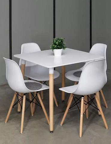 Кухонные столы и стулья: Кухонный стол и стул, Новый, Самовывоз, Платная доставка, цвет - Белый — 10